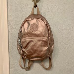 Kipling Glayla Metallic Rose Convertible Backpack